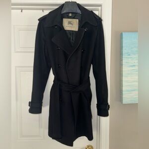 Burberry Pea coat . classic Burberry wool/cashmere coat worn twice !! Size 12